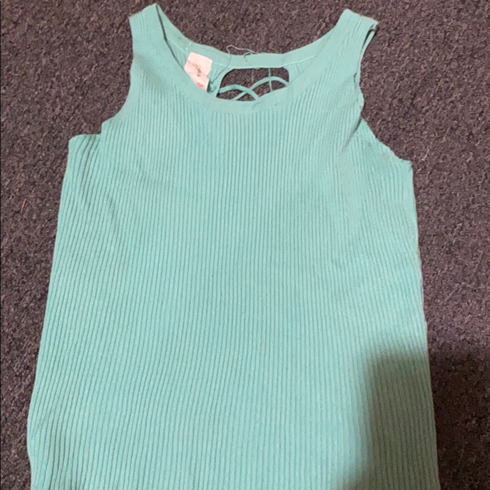 Aqua green tank top